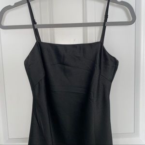 Black Satin Princess Polly Dress